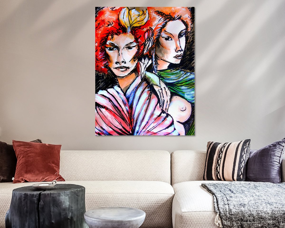 Voorbeeld van het werk in een kamer