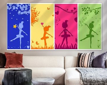 Ballerina collage for the girls room by Marion Tenbergen