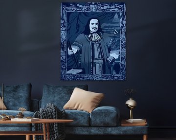 Michiel de Ruyter in Delft blau von Irene Jonker