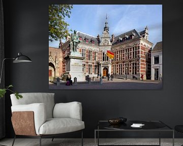 Foto Academiegebouw Universiteit Utrecht met vlag
