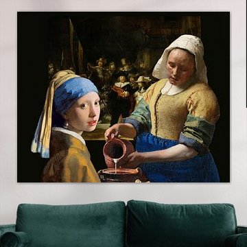 Girl with a Pearl Earring  -  the milkmaid - Johannes Vermeer by Lia Morcus