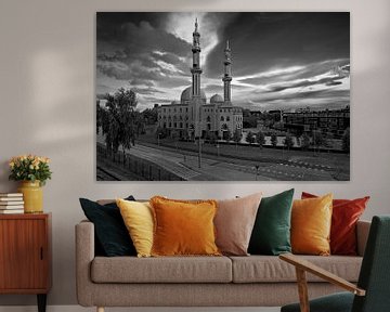 Essalam Mosque Rotterdam black and white by Anton de Zeeuw