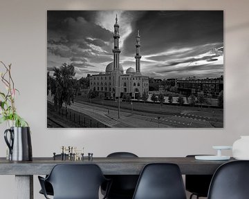 Essalam Moschee Rotterdam schwarz und weiß von Anton de Zeeuw
