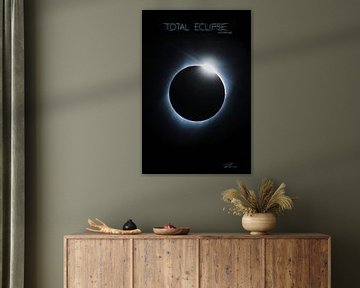 Total Eclipse Wyoming - Blue Ring van Ruth Klapproth