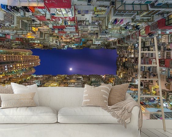 Voorbeeld van het werk in een kamer