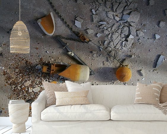 Voorbeeld van het werk in een kamer