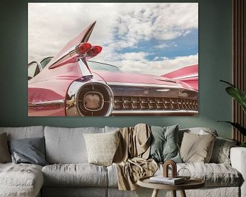 The pink classic Cadillac car by Martin Bergsma