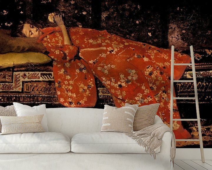 Sfeerimpressie behang: Breitner. Meisje in kimono