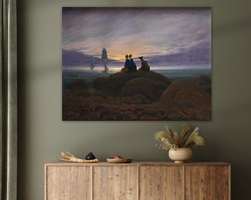 Caspar David Friedrich - Maanopkomst bij de zee