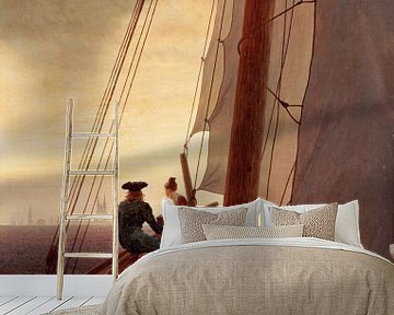 Caspar David Friedrich. On a Sailing Ship
