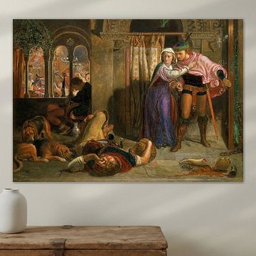 William Holman Hunt - Le vol de Madeline et Porphyro