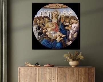 Sandro Botticelli - Maria mit dem Kind und singen Engel