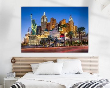 Las Vegas Strip met het New York New York hotel van Edwin Mooijaart