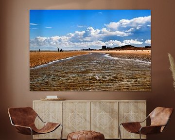 Beach between Koksijde and Oostduinkerke on a beautiful day 03 by Manuel Declerck