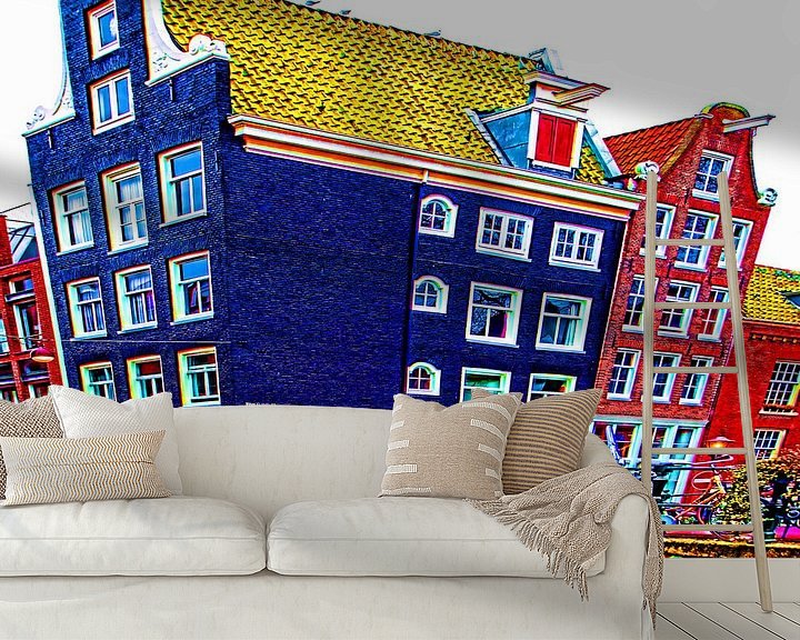 Sfeerimpressie behang: Colorful Amsterdam #110 van Theo van der Genugten
