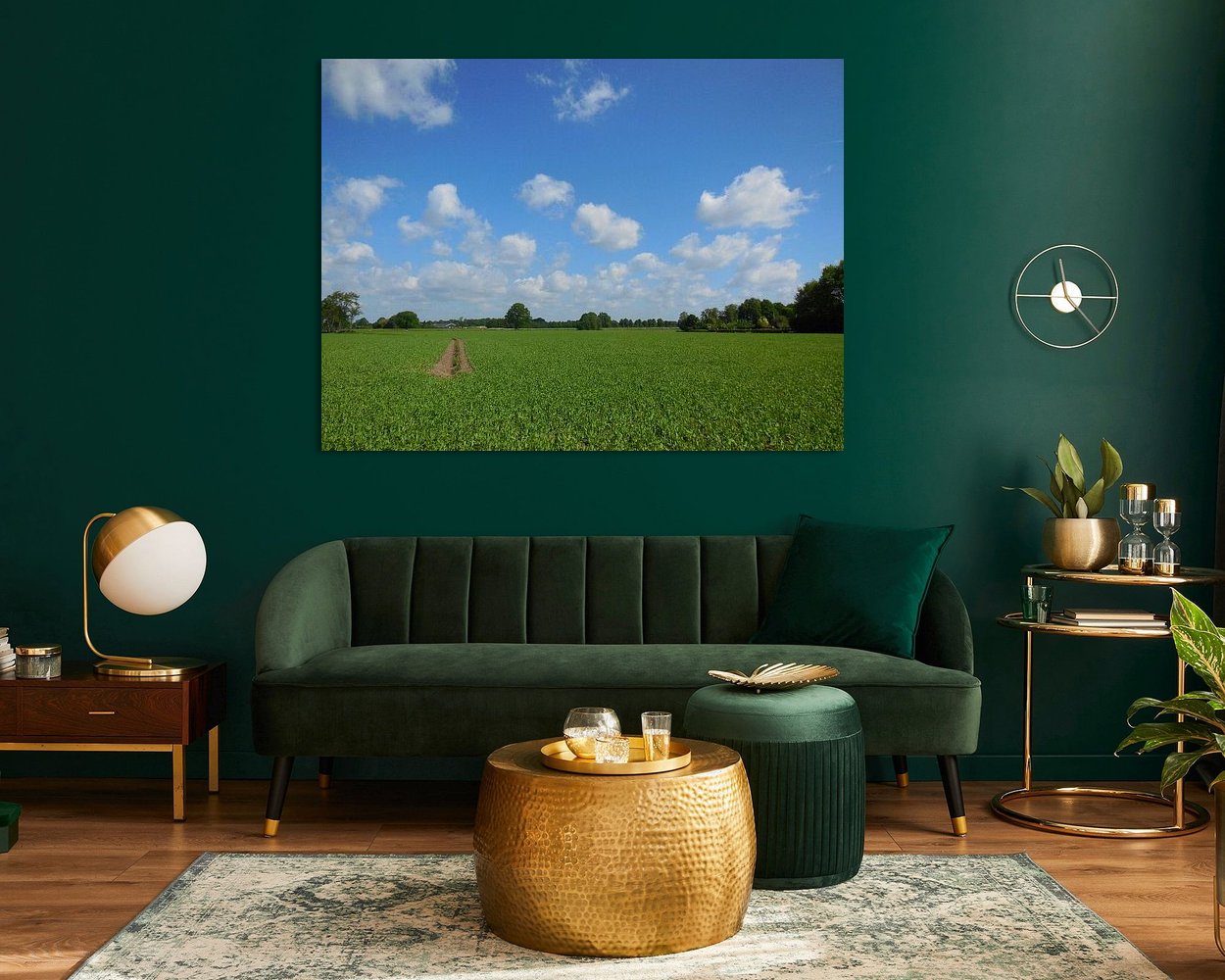 Voorbeeld van het werk in een kamer