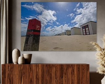 Strandhäuser an der Paal 32 auf Texel von Wim van der Geest