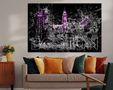 Pop Art in BOSTON Skyline | paars