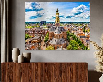 Skyline Groningen mit der Kirche von Der-Aa von Jacco van der Zwan
