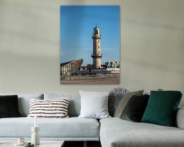 Der Leuchtturm und Teepott in Warnemünde von Rico Ködder