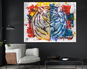 tijger, origineel acryl schilderij von Ariadna de Raadt-Goldberg
