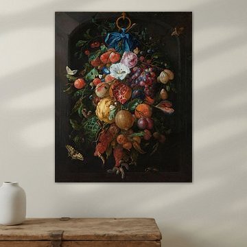 Stilleven festoen van fruit en bloemen, Jan Davidsz. de Heem