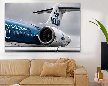 KLM Fokker 70 PH-KZM op Schiphol