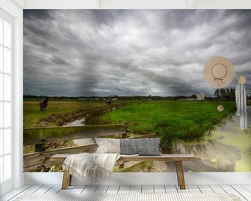 Stilleven met weiland