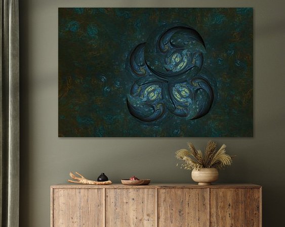 Voorbeeld van het werk in een kamer