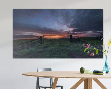 zonsondergang in mastenbroek van Michel Knikker