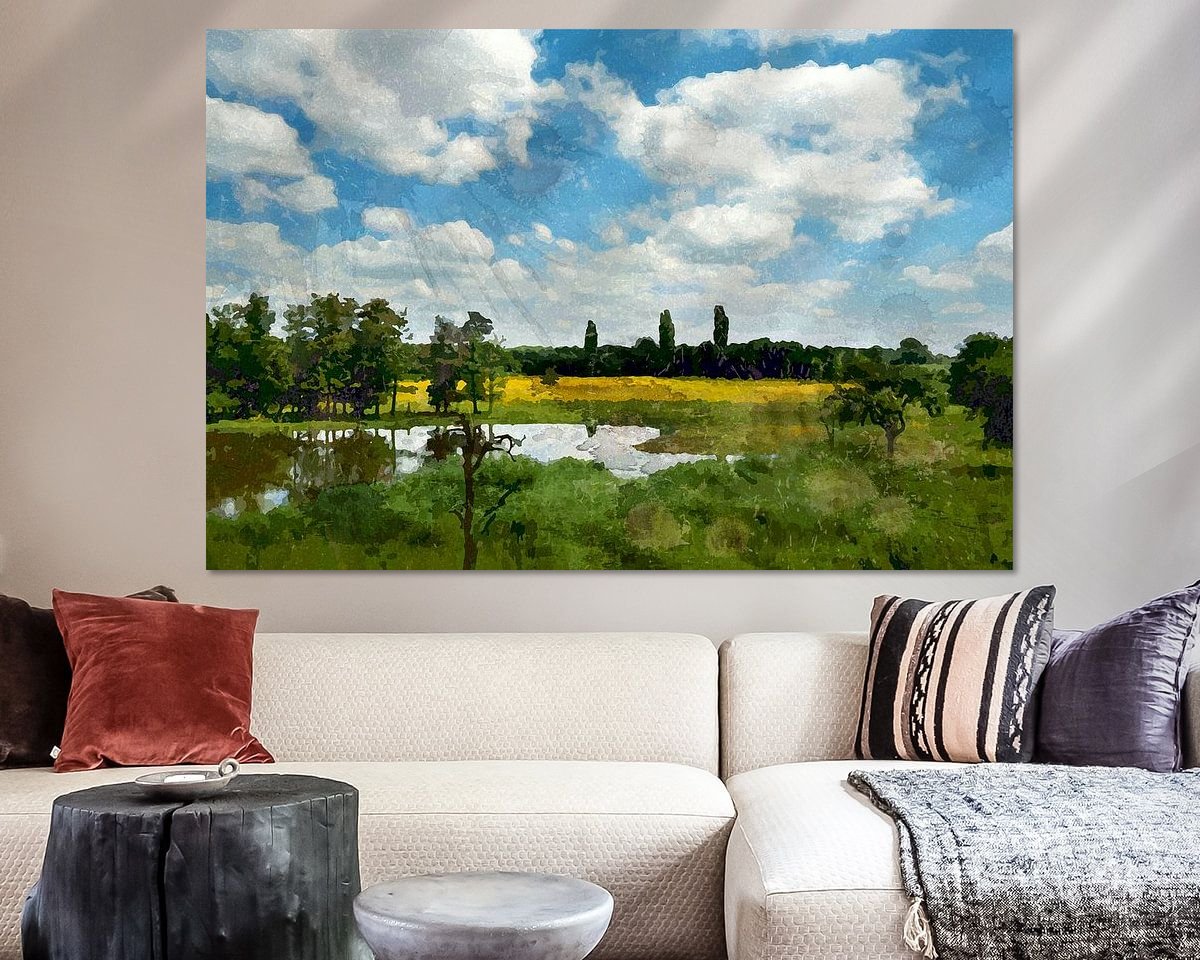 Voorbeeld van het werk in een kamer