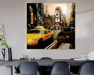 Yelow Cab - Time Square New York by Yvon van der Wijk