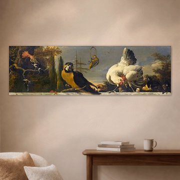 Oiseaux sur une balustrade