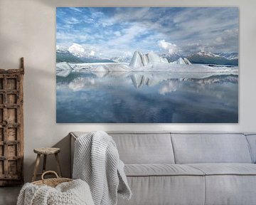 Alaska, Knik Glacier, Icebergs  van Yvonne Balvers