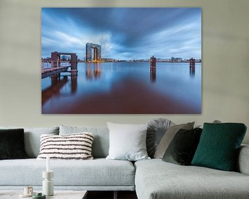 Ominous sky over Tasman Tower in Groningen by Ron Buist