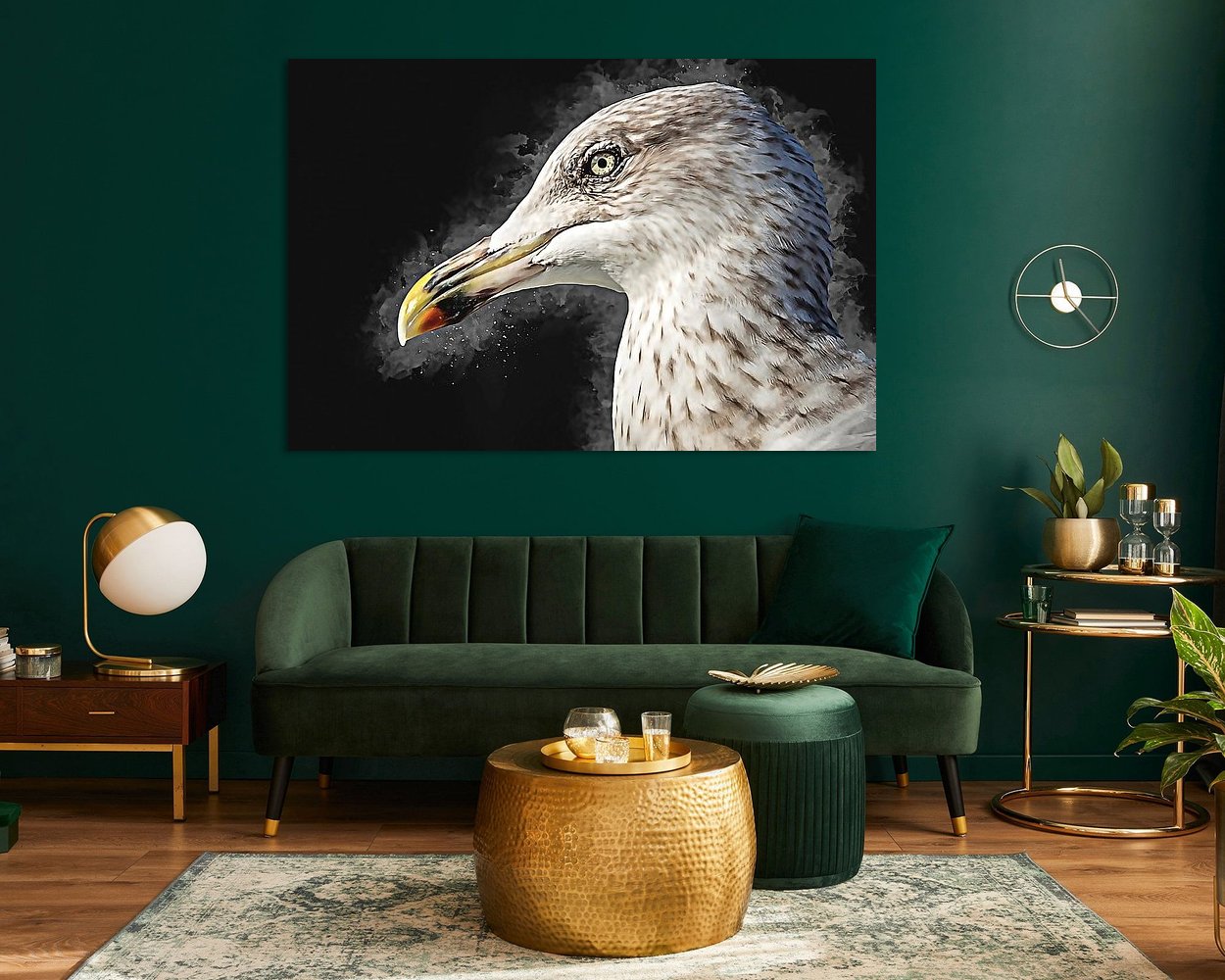 Voorbeeld van het werk in een kamer