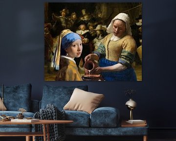 Girl with a Pearl Earring  -  the milkmaid - Johannes Vermeer by Lia Morcus