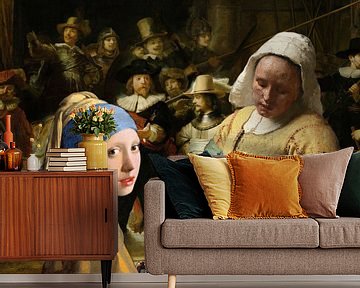 Girl with a Pearl Earring  -  the milkmaid - Johannes Vermeer by Lia Morcus