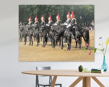 Paarden in Londen die salueerden voor de koning. von Veluws