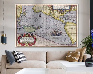 Karte des Pazifik, Abraham Ortelius 