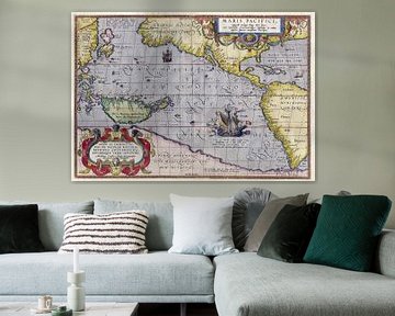 Karte des Pazifik, Abraham Ortelius 