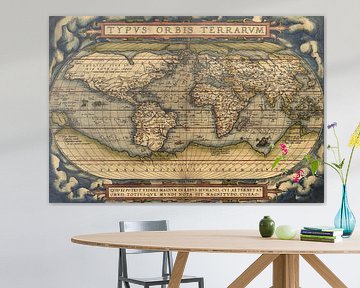 Weltkarte von 1570 aus dem "Theatrum Orbis Terrarum"