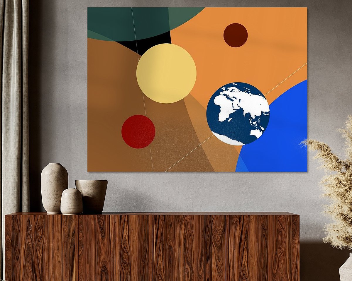 Voorbeeld van het werk in een kamer