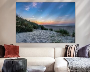 Phare de dunes au coucher du soleil Texel sur Texel360Fotografie Richard Heerschap
