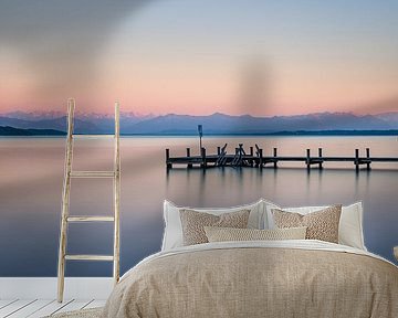 Jetty in Starnberger Lake by Toon van den Einde