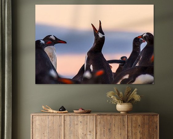 Voorbeeld van het werk in een kamer