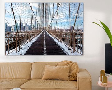 Brooklyn Bridge mit Skyline NY von Inge van den Brande