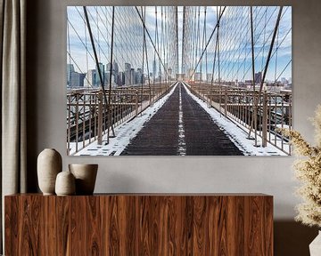Brooklyn Bridge mit Skyline NY von Inge van den Brande