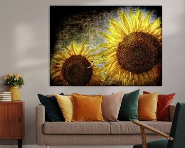 Amazing Sunflowers van Ruud van den Berg