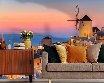 Sunset Oia, Santorini, Greece by Henk Meijer Photography